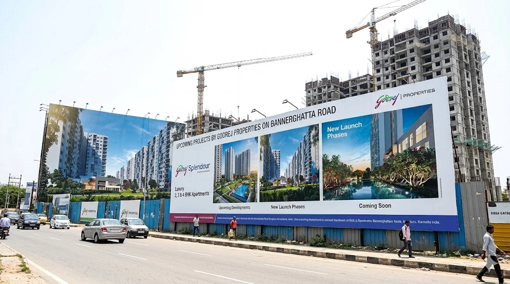 Master plan of Godrej Bannerghatta luxury residential project featuring 80 percent open spaces and high-rise towers near NICE Road.